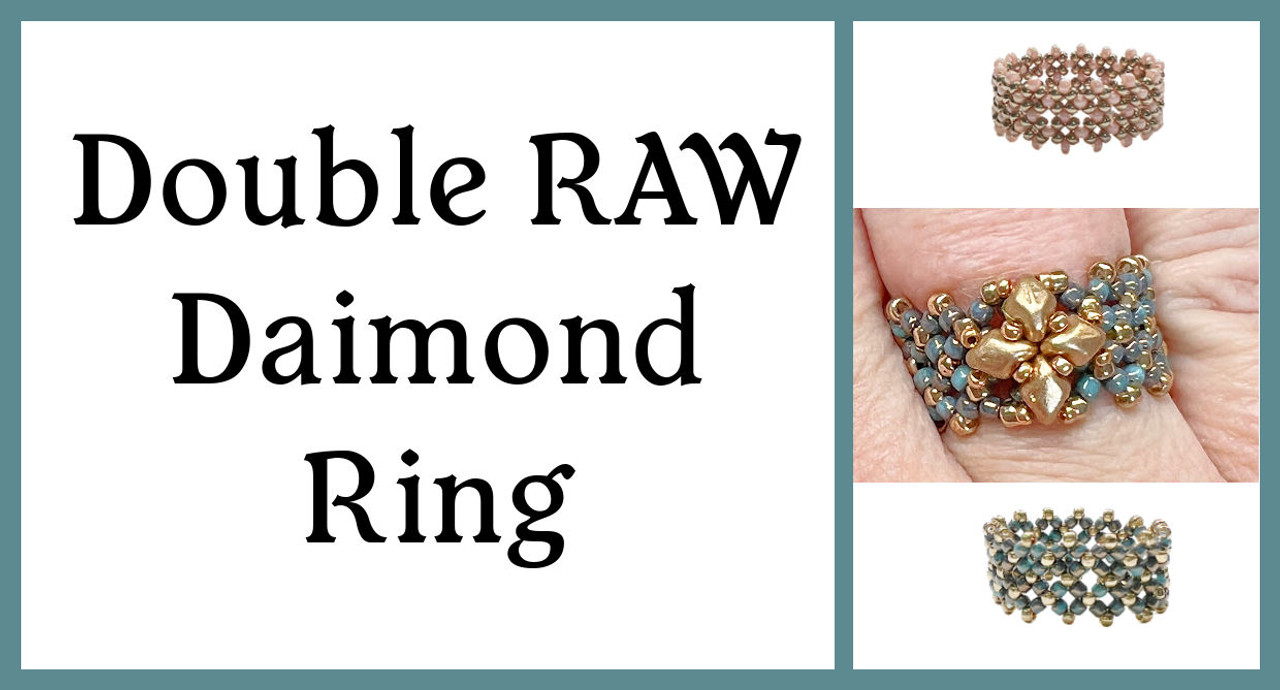 Double RAW Diamond Ring Instant Download Pattern