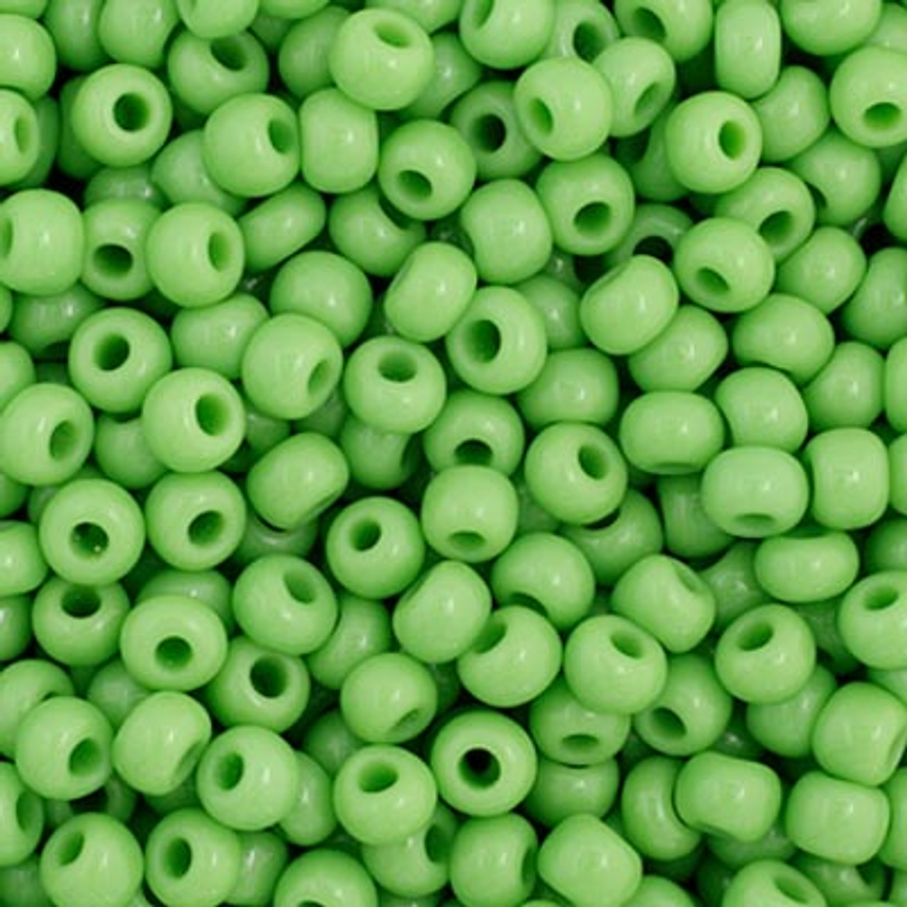 11/0 Opaque Light Green Preciosa Seed Beads (20g) 23980M