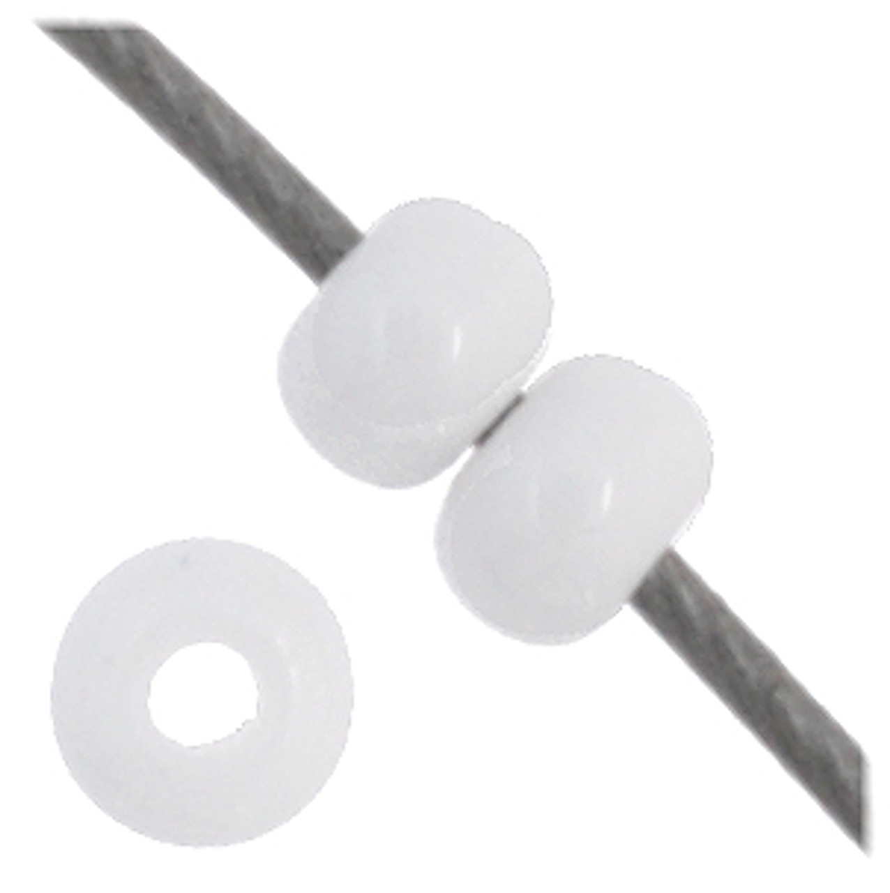11/0 Opaque White Preciosa Seed Beads (20g)  03050