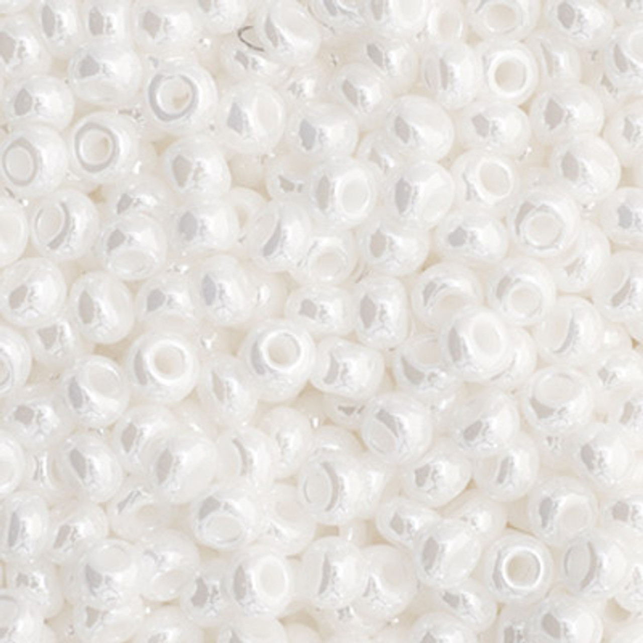 11/0 Opaque White Luster Preciosa Seed Beads (20g)  46102