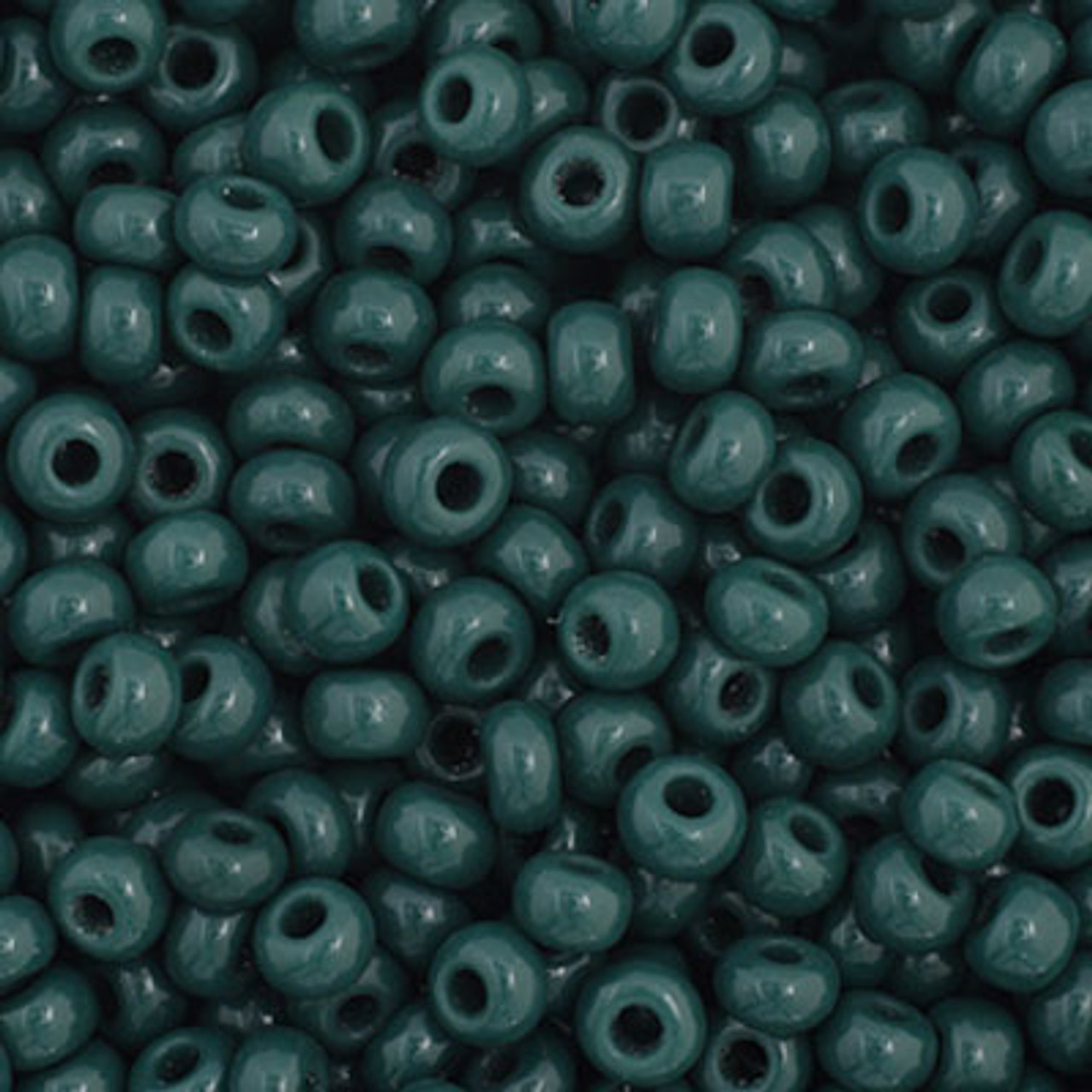 11/0 Opaque Dark Green Preciosa Seed Beads (20g)  53270