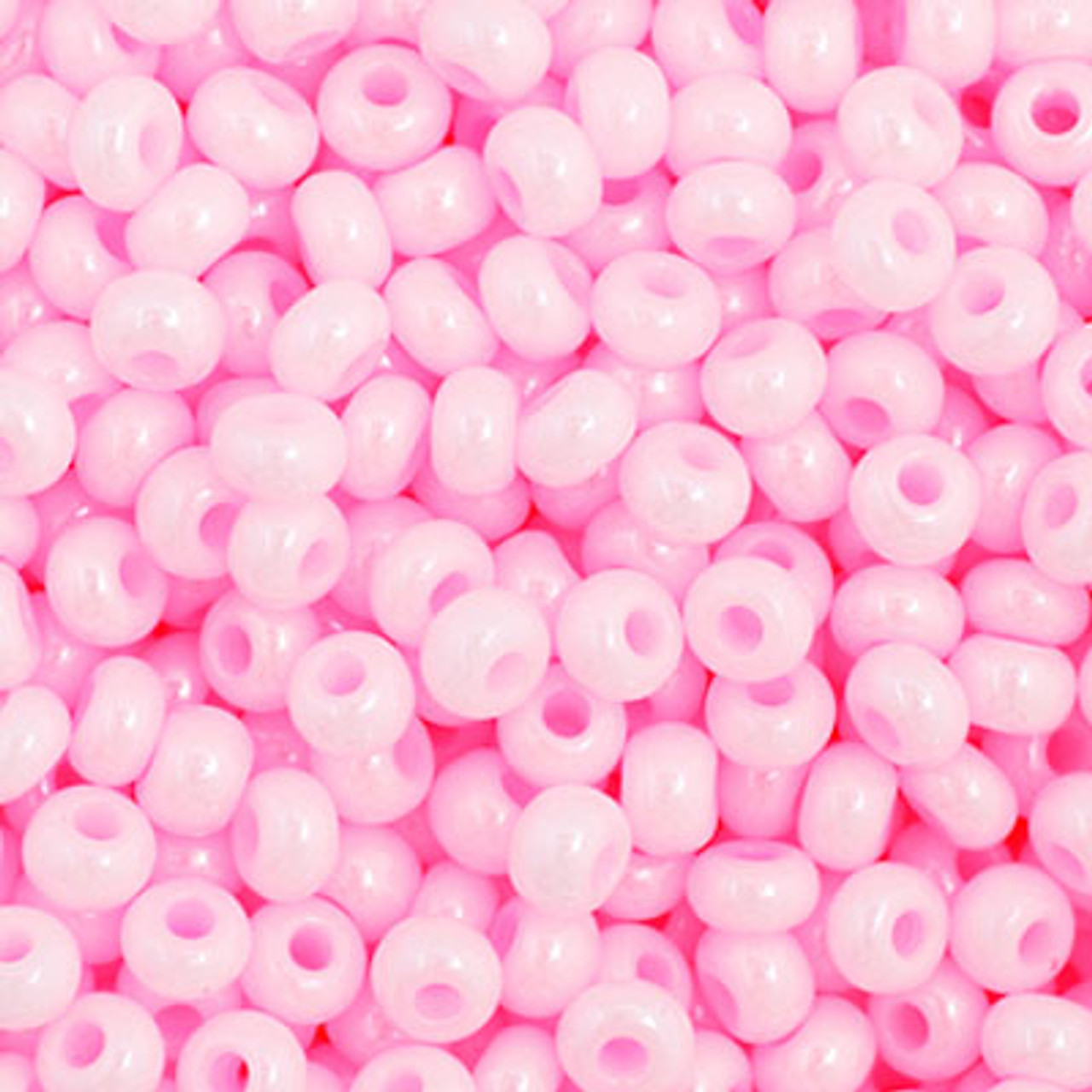 11/0 Opaque Pink Dyed Preciosa Seed Beads (20g)  16172