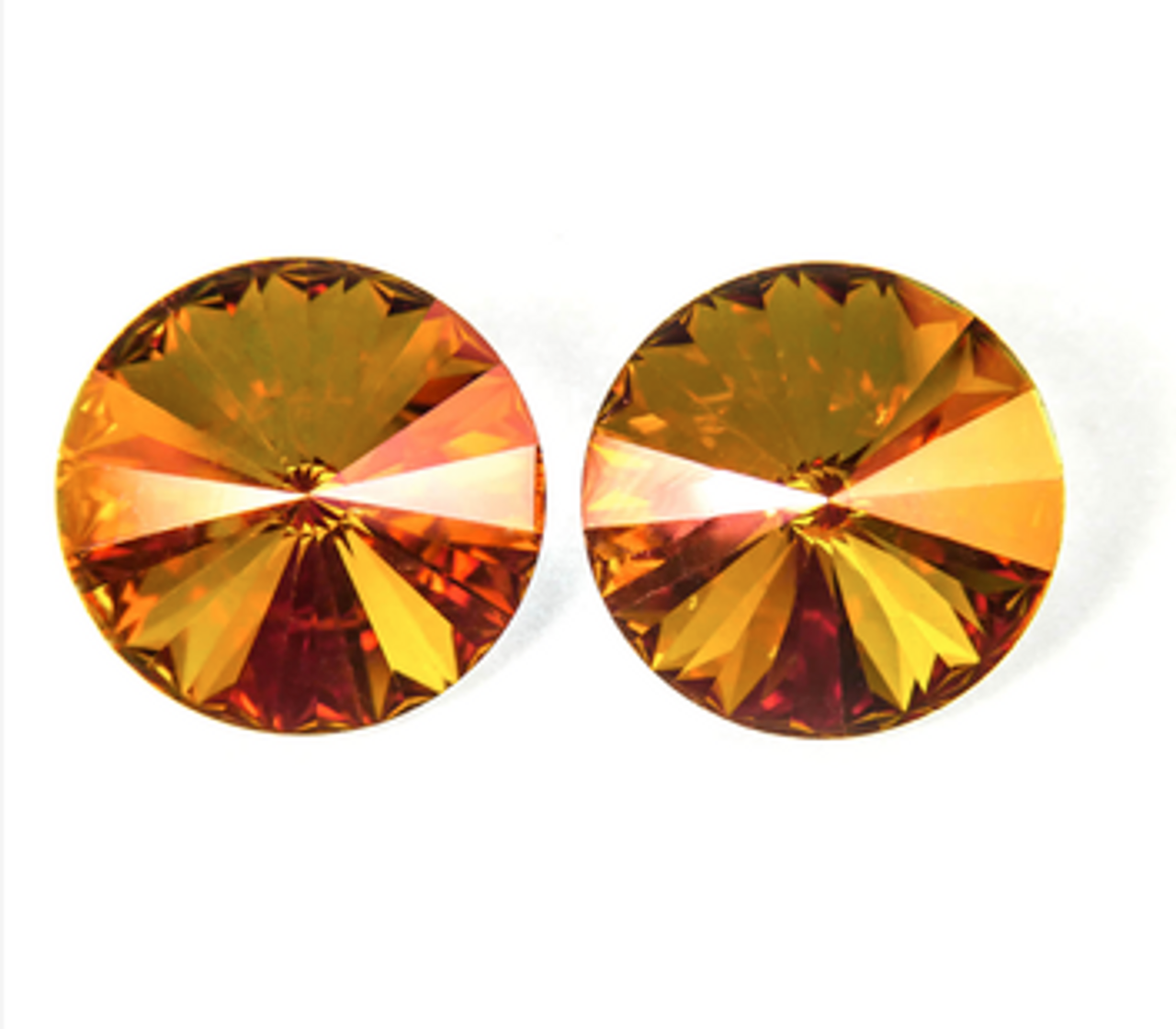 18mm Colorshift Copper Rivoli (Potomac Crystal) 1 Piece