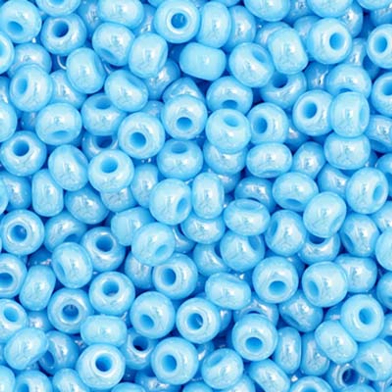 11/0 Opaque Light Blue Luster Preciosa Seed Beads (20g)  68024