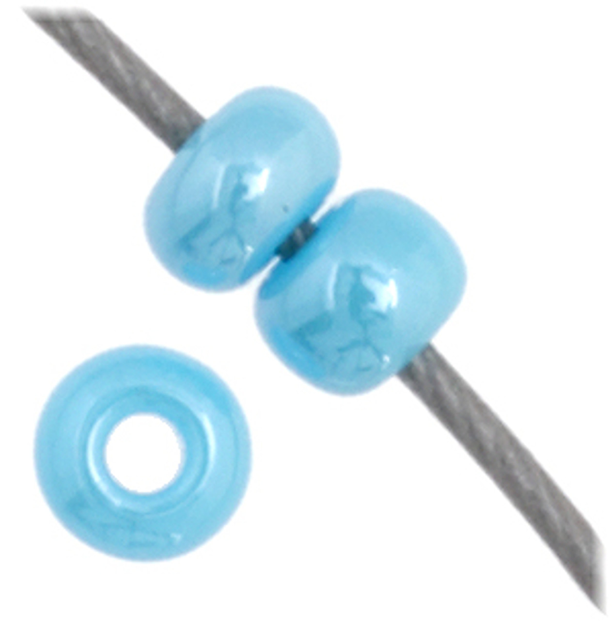 11/0 Opaque Light Blue Luster Preciosa Seed Beads (20g)  68024