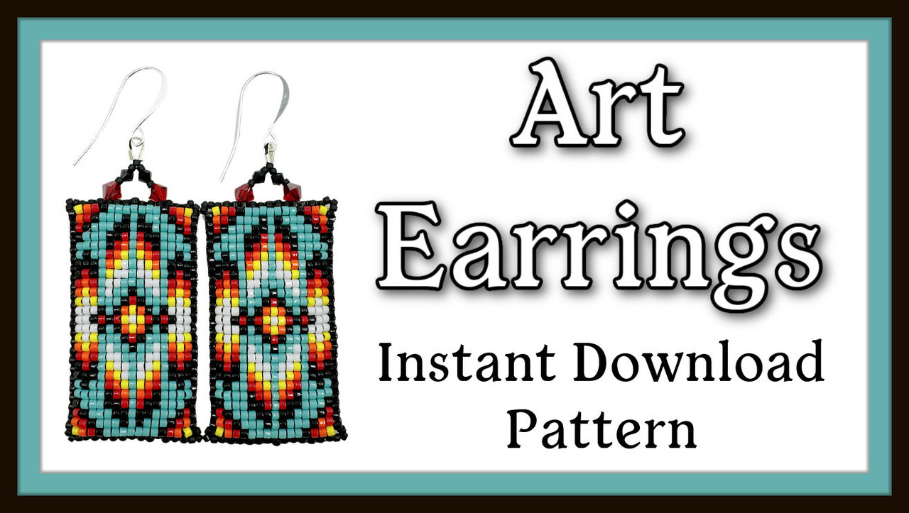 Art Earrings Instant Download Pattern