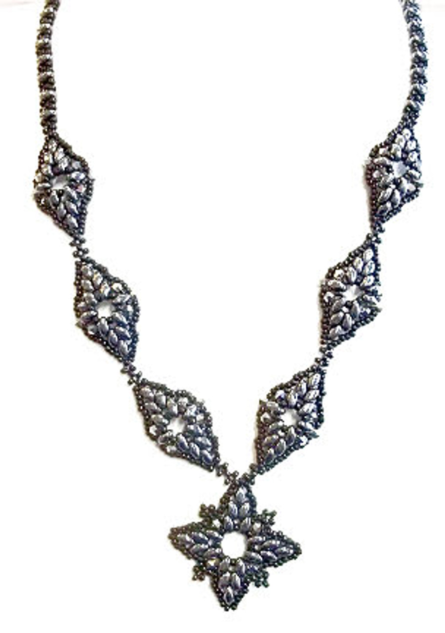 Diamond Duo Necklace PRINTED Pattern - Mailed to your Home Diamond Duo Necklace PRINTED Pattern - Mailed to your Home