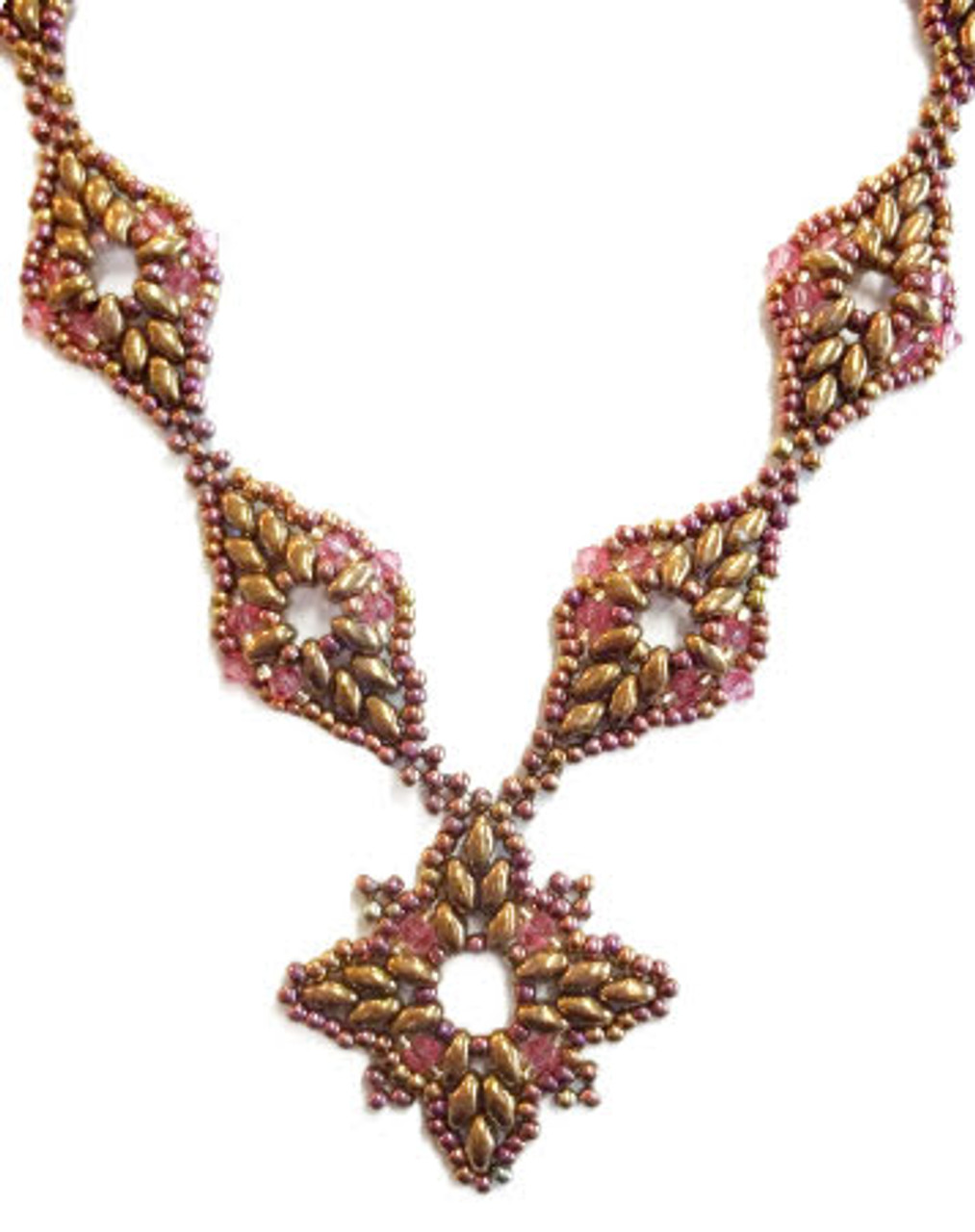 Diamond Duo Necklace PRINTED Pattern - Mailed to your Home Diamond Duo Necklace PRINTED Pattern - Mailed to your Home