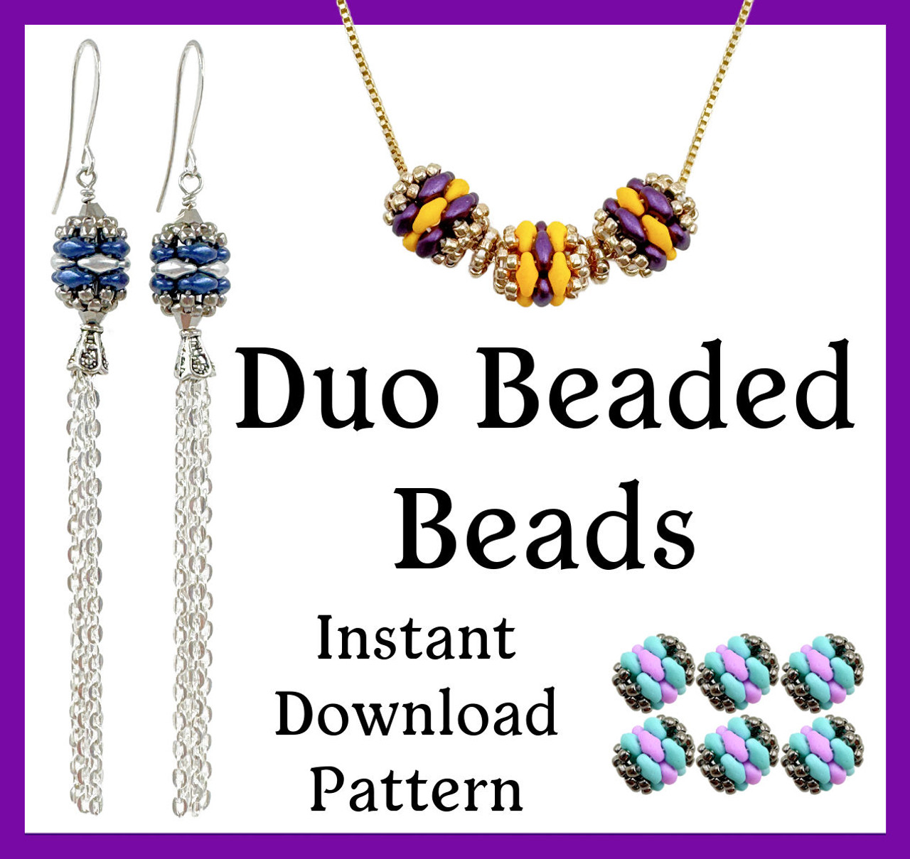 Duo Beaded Beads Instant Download Pattern