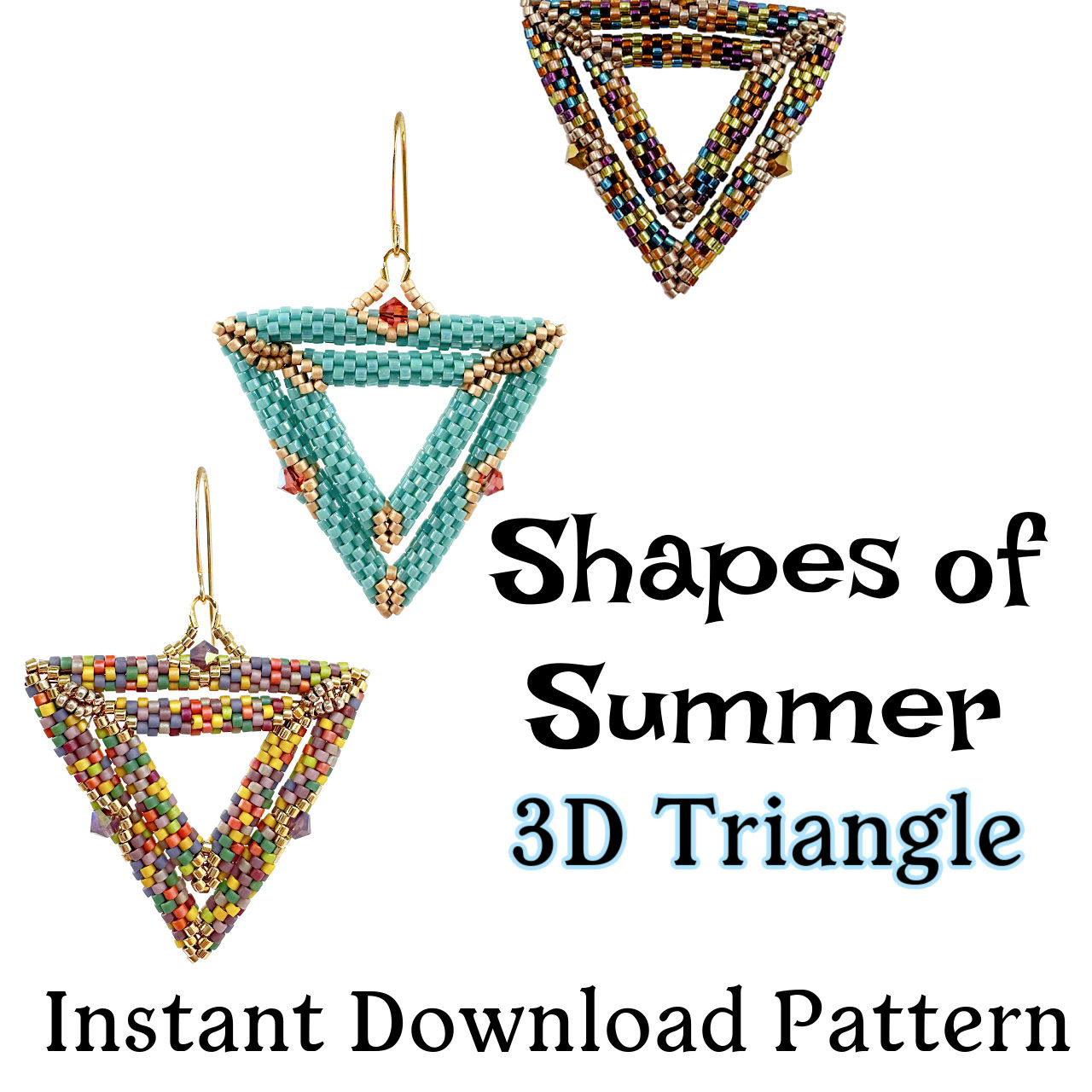 3D Triangle Shapes of Summer – Instant Download Beading Pattern