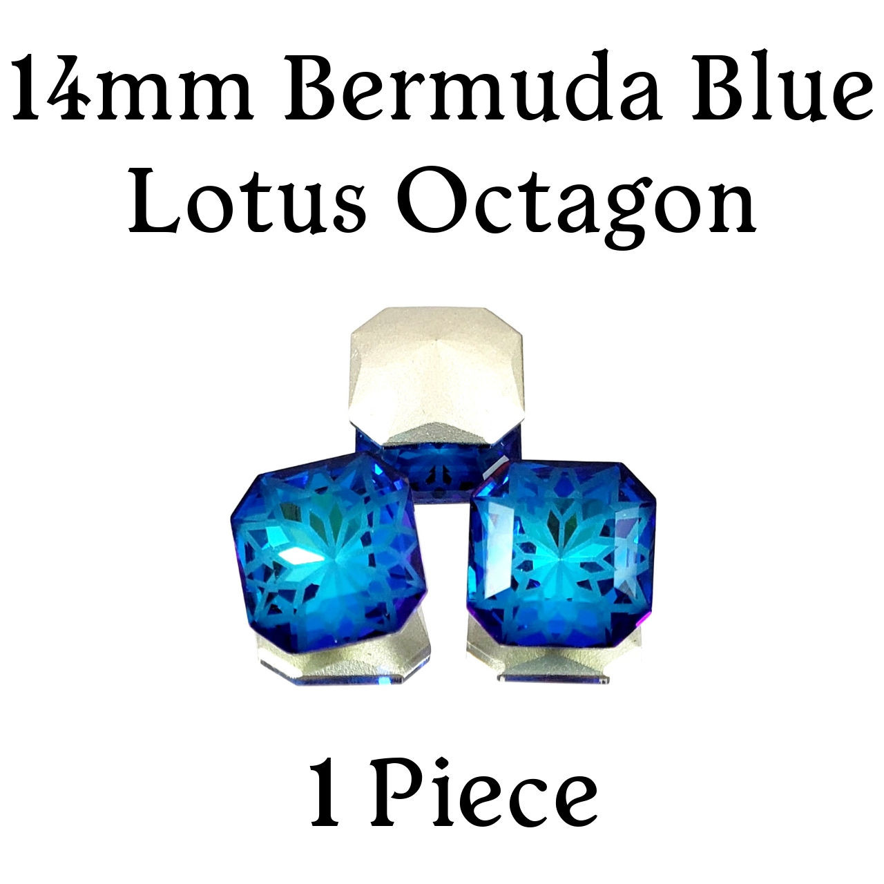 14mm Bermuda Blue Lotus Octagon (1 Piece) 14mm Bermuda Blue Lotus Octagon (1 Piece)