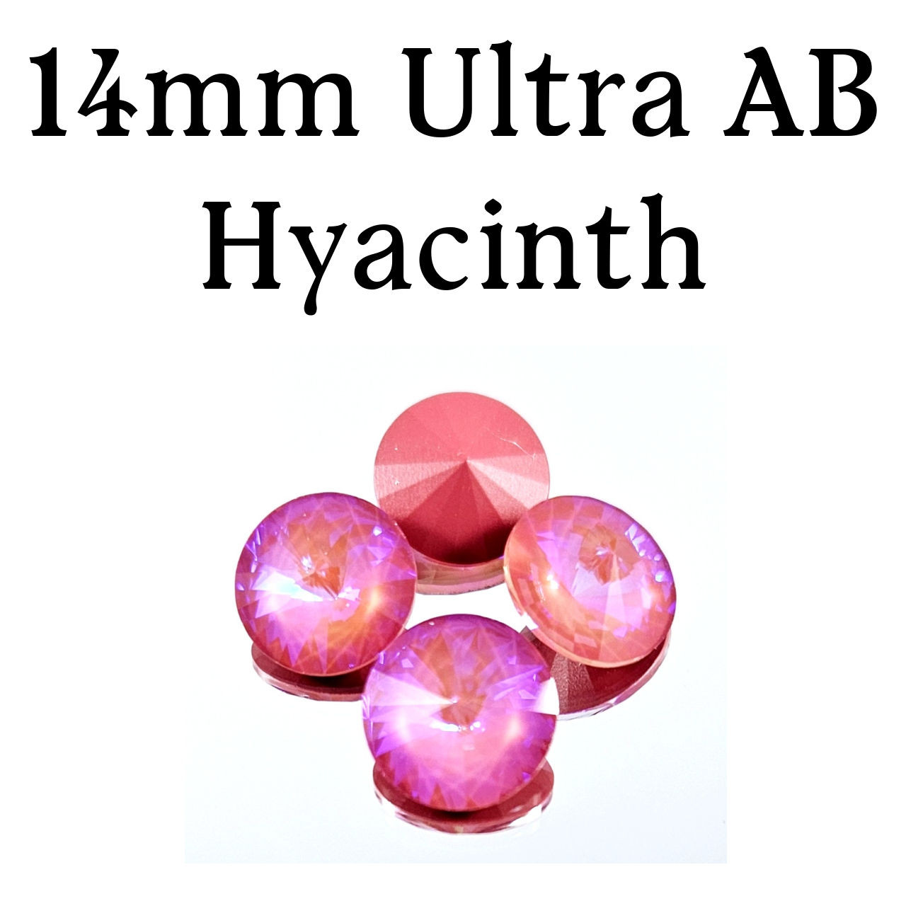 14mm Ultra AB Hyacinth Rivoli (1 Piece)