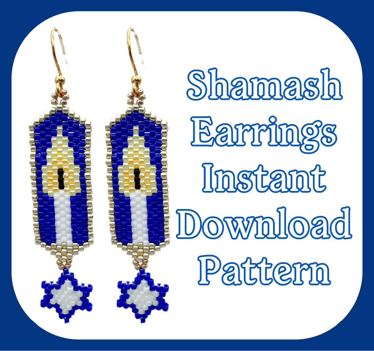 Shamash Earrings Instant Download Pattern