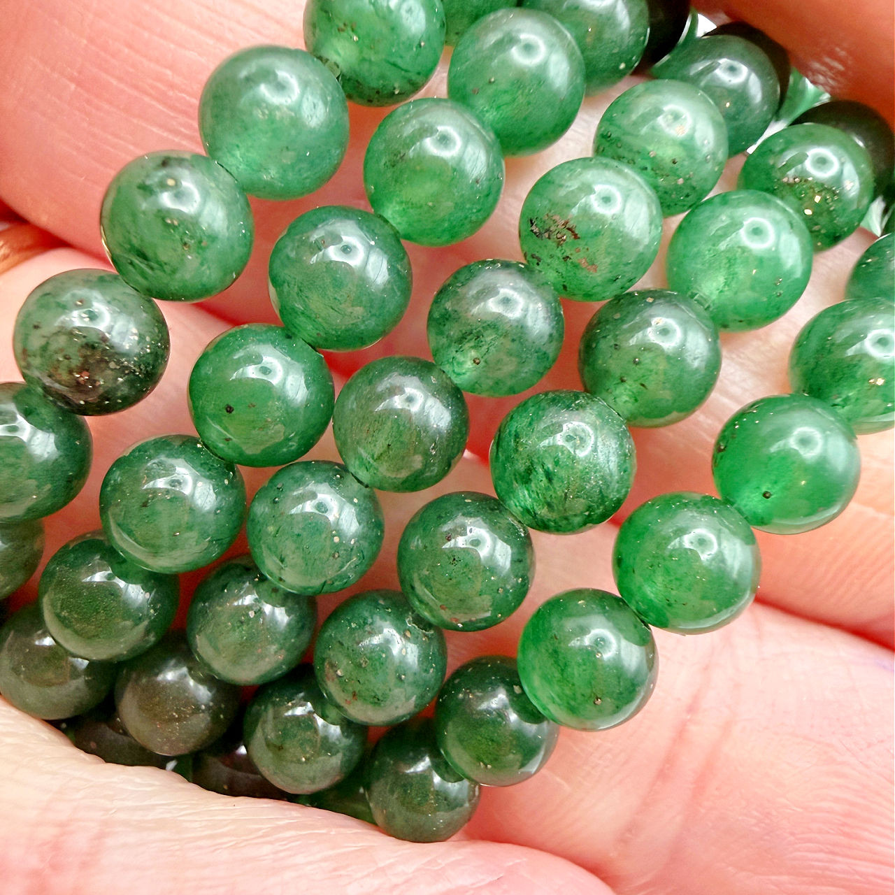 5mm Green Aventurine Round - 6 Inch Strand
