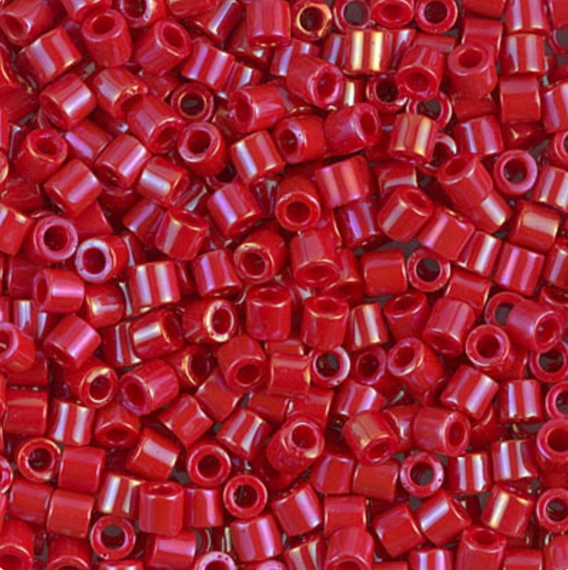 8/0 Opaque Red Luster Delica (DBL-214) 8g