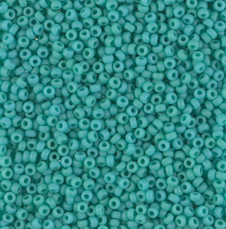 11/0 Matte Opaque Turquoise Green Miyuki (11-412F) 10g