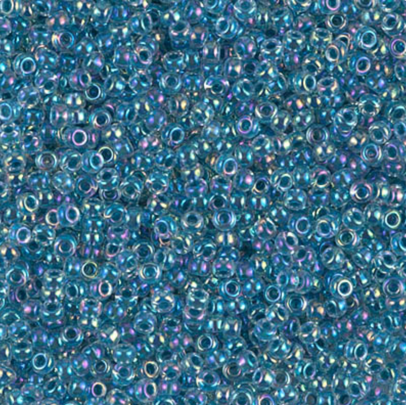 11/0 Marine Blue Lined Crystal AB Miyuki (11-279)10g
