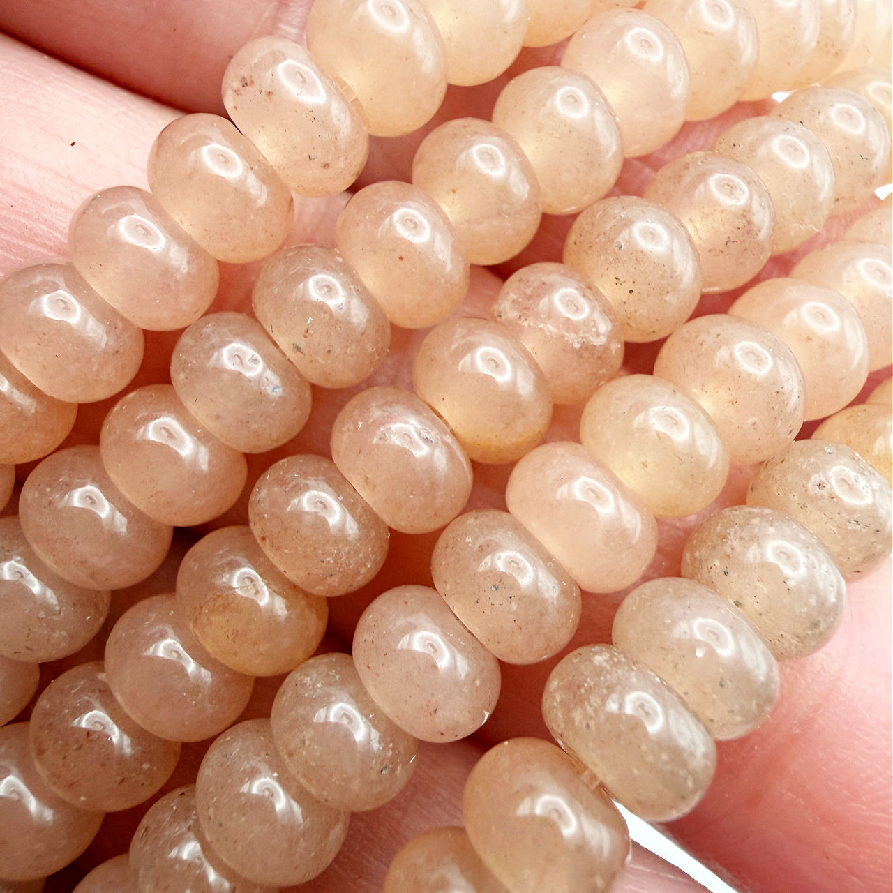 6x4mm Dyed Champagne Candy Jade (46 Bead Strand)