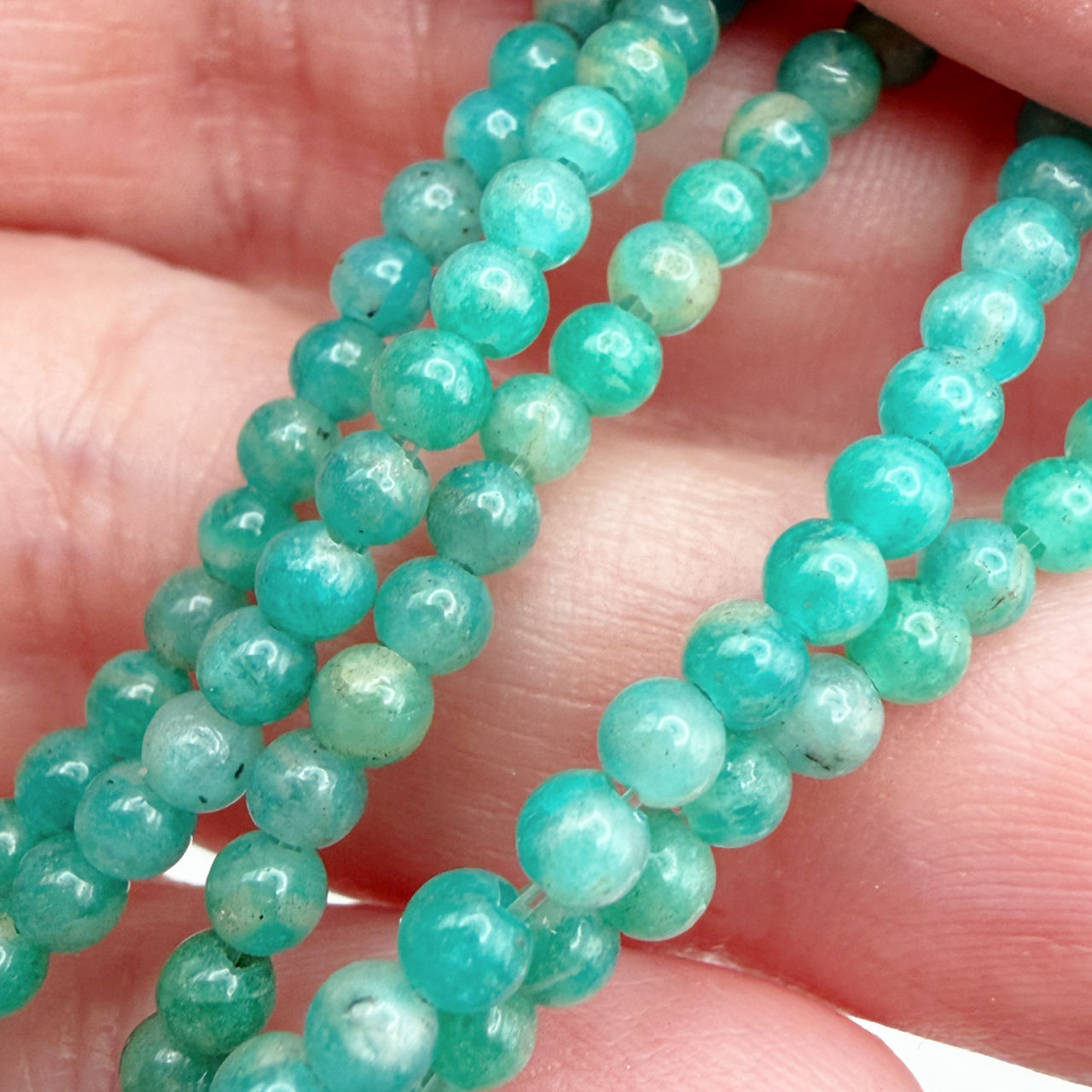 3mm Russian Amazonite Round Strand (140 Bead Strand)
