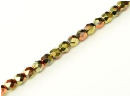 4mm California Gold Rush Polish Beads (50pcs)