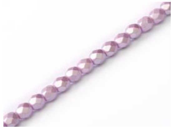 4mm Pastel Light Rose Polish Beads (50pcs)