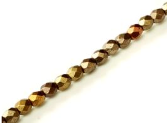 4mm Matte Metallic Mix Polish Beads (50pcs)