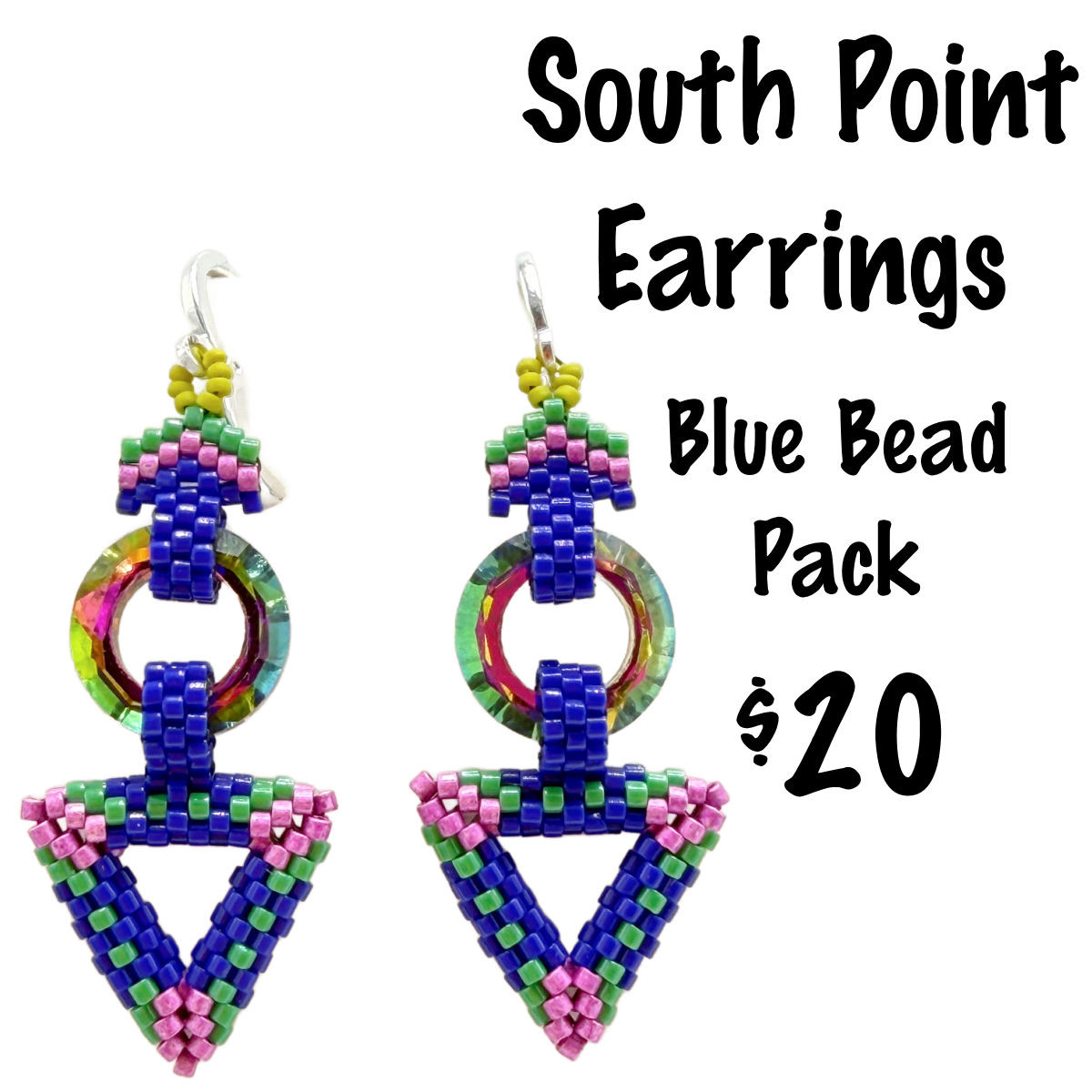 South Point Earrings Blue Bead Pack