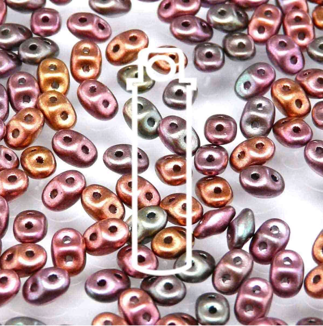 2x4mm Crystal Orange Rainbow Mini Duo (8g) DU0400030-01620