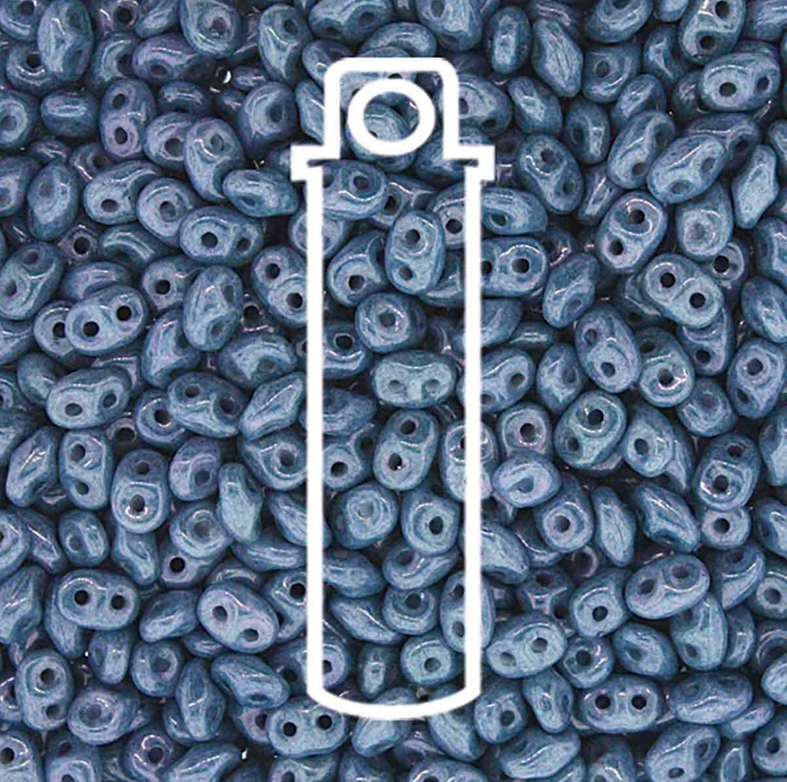 2x4mm Chalk Blue Luster Mini Duo (8g) DU0403000-14464