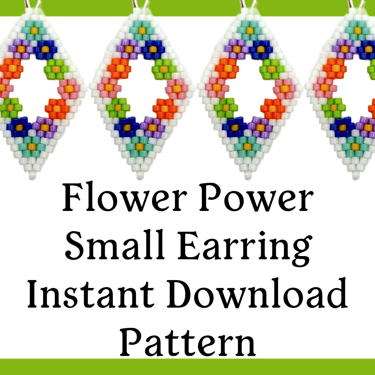 Flower Power Small Earring Instant Download Pattern