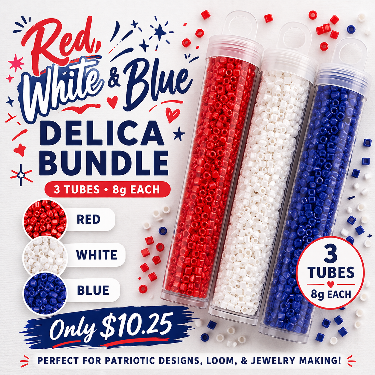 Red, White, & Blue Delica Bundle