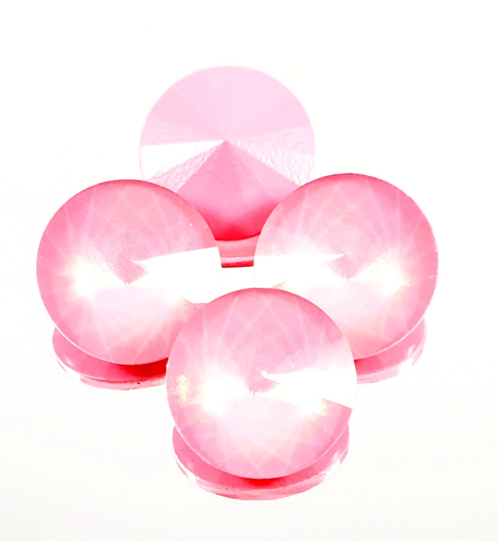 14mm Light Rose Aurora Rivoli (1 Piece)