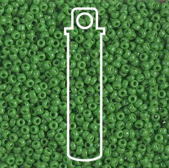 11/0 Opaque Jade Green Miyuki Seed Beads (20g) 11-411