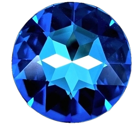 35mm Bermuda Blue Chaton (1 Piece)