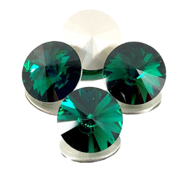 12mm Emerald Rivoli (1 Piece)