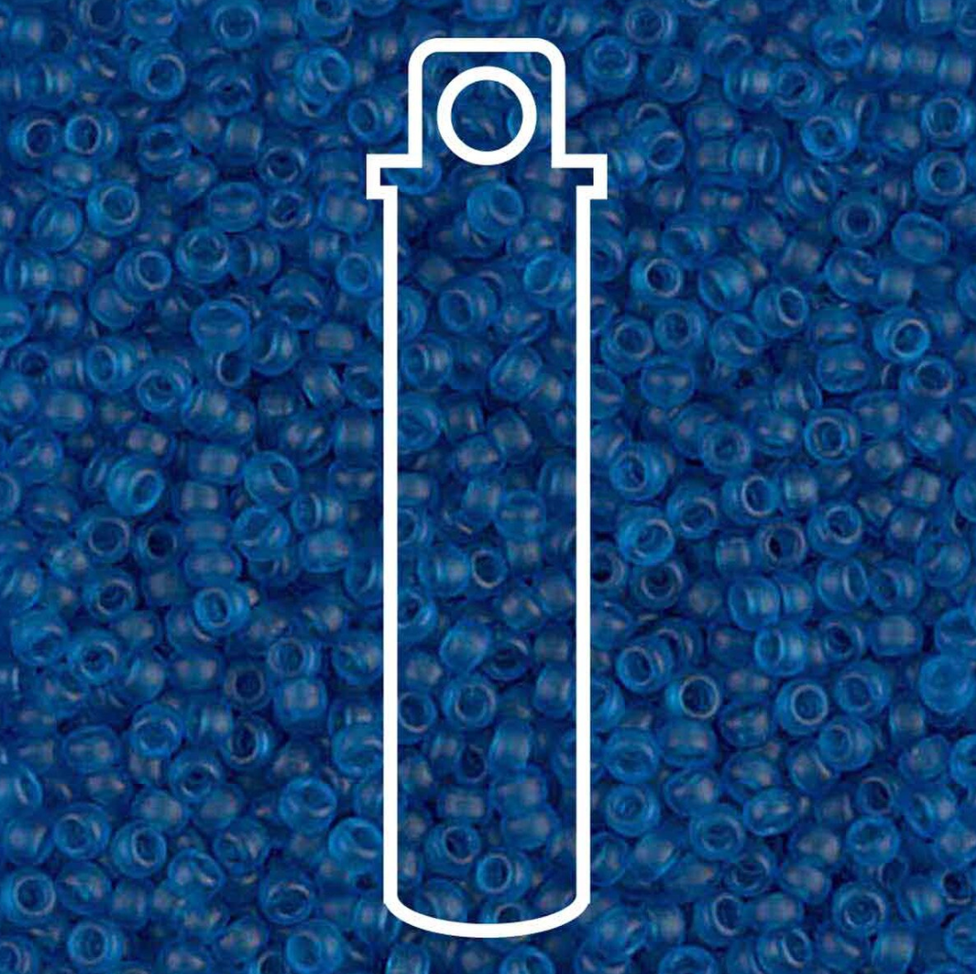 11/0 Matte Transparent Capri Blue Miyuki Seed Beads 11-149F (22g)