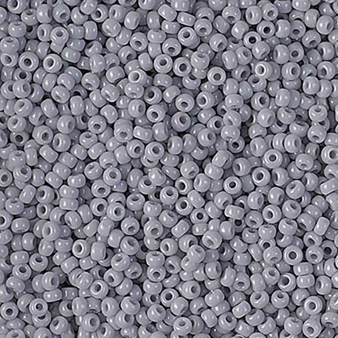 11/0 Opaque Cement Grey Miyuki Seed Beads 11-498 (20g)