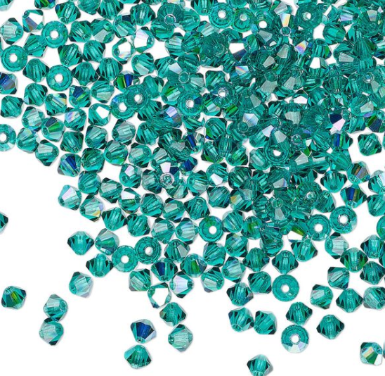 3mm Emerald AB Preciosa Bicone