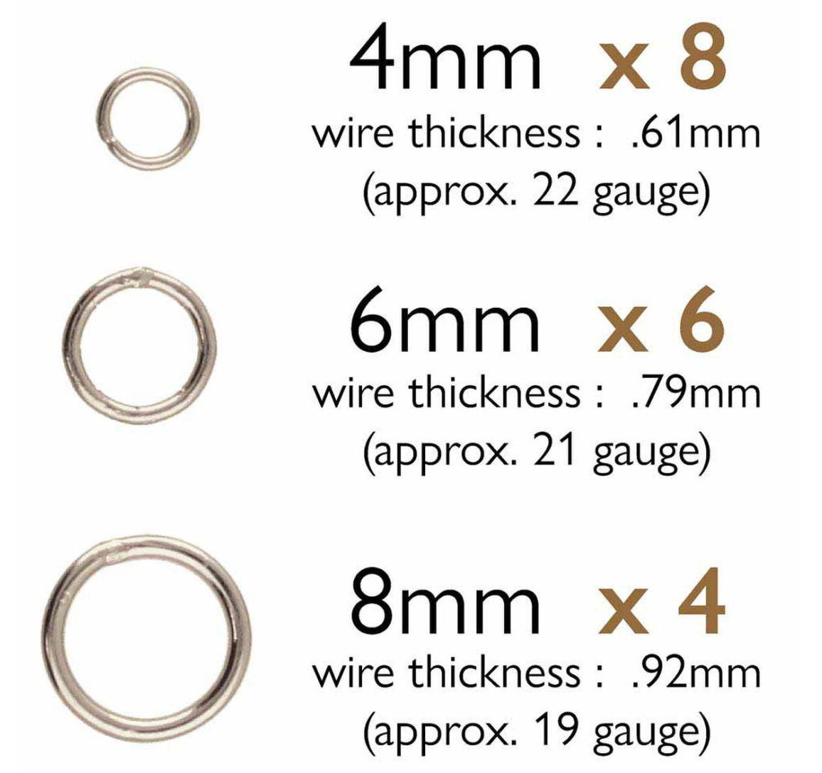 Soldered Jump Ring Assortment 18pc