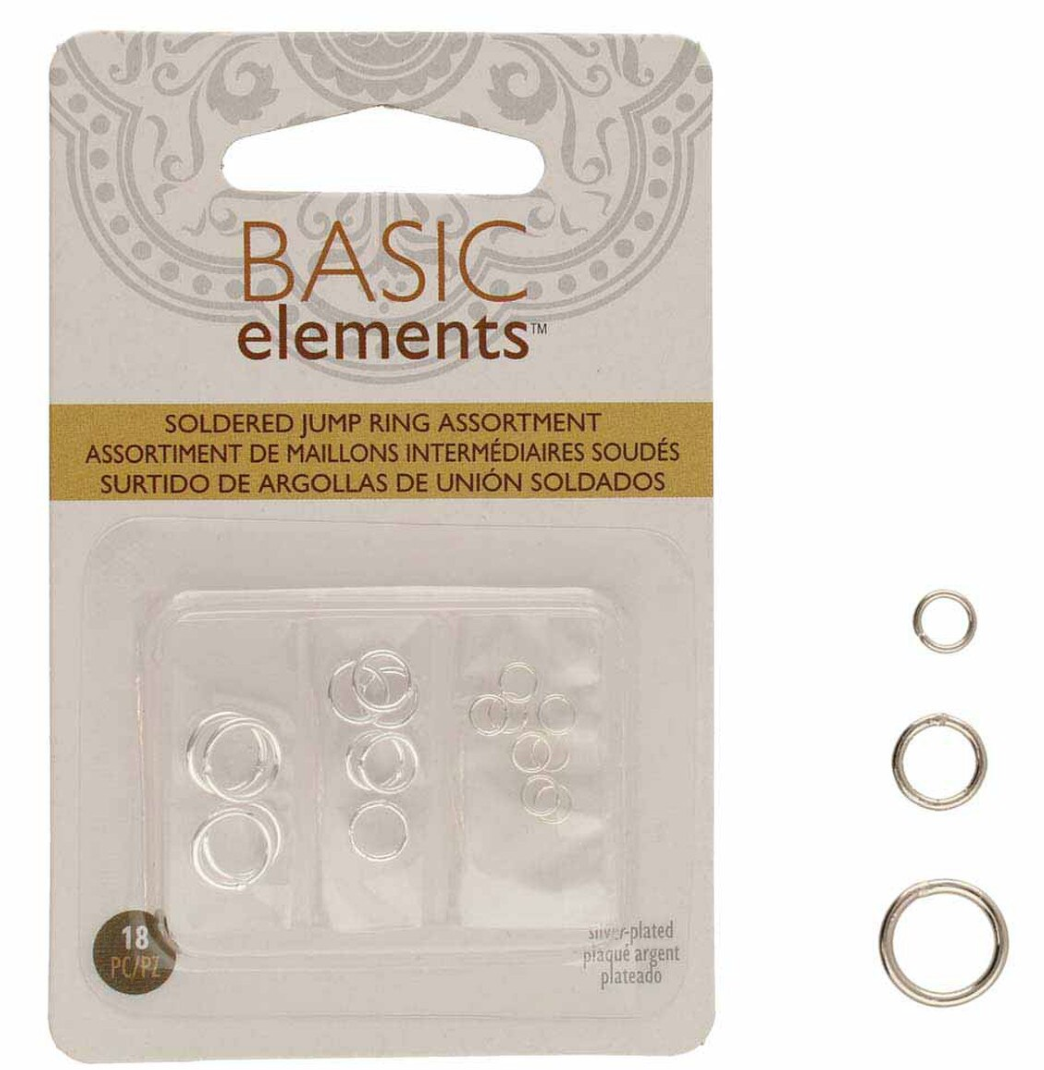 Soldered Jump Ring Assortment 18pc