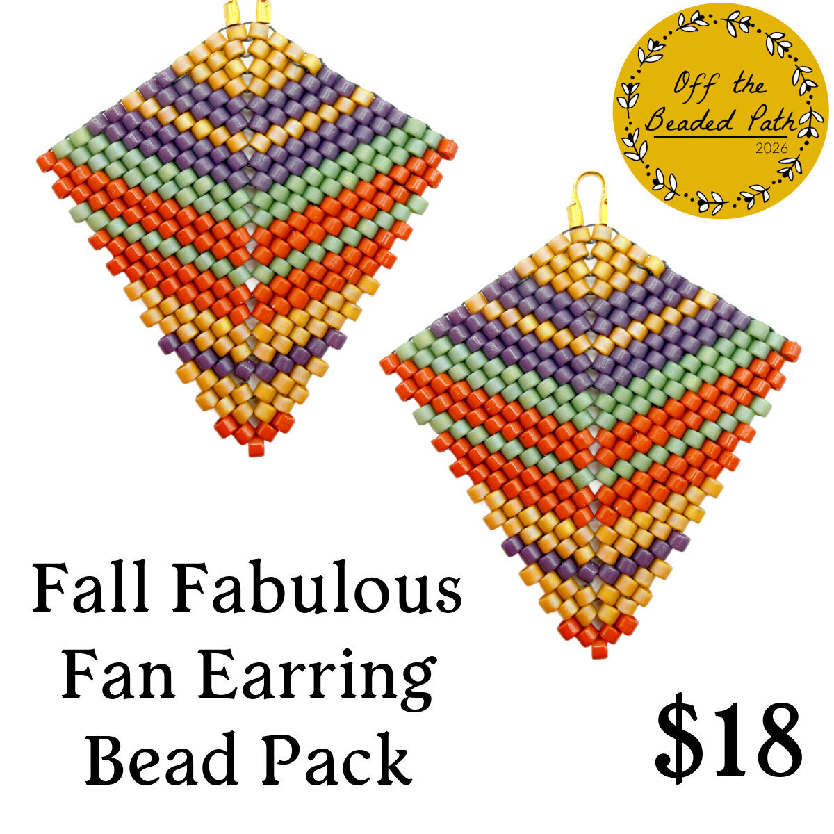 Fall Fabulous Fan Earrings Bead Pack