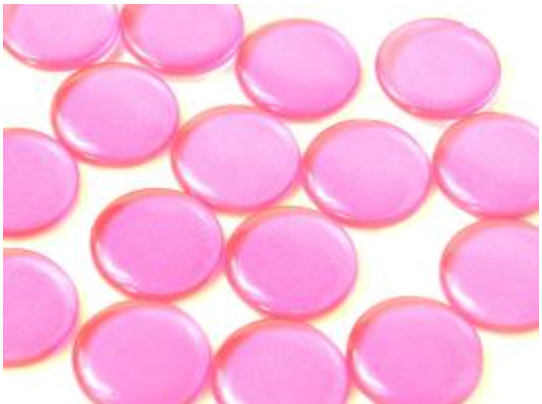 18mm Transparent Candy Pink Extra Low Cabochon #45476 (1 Piece)