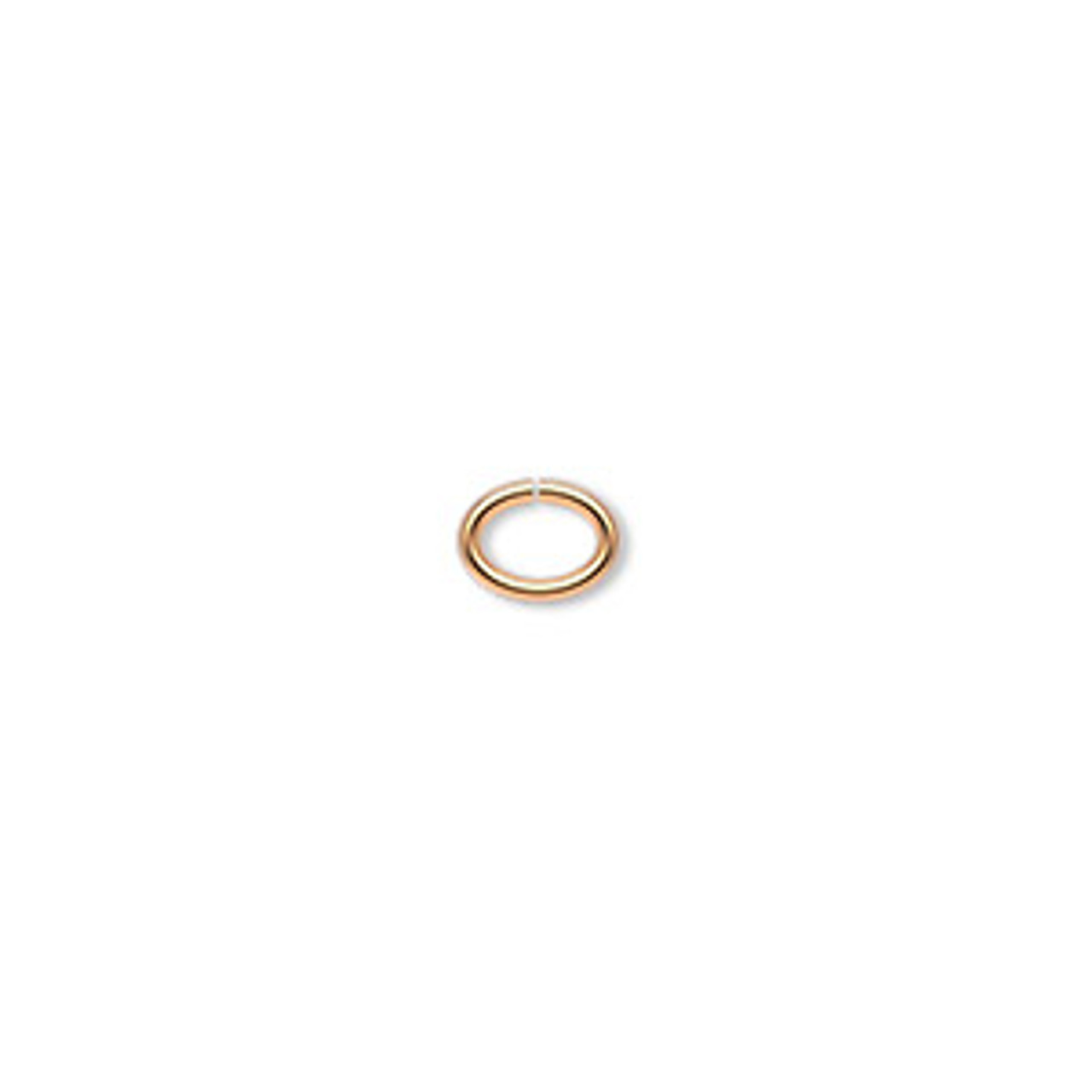 6.5x5mm Gold Plated Oval Jump Rings (100 Pack) 