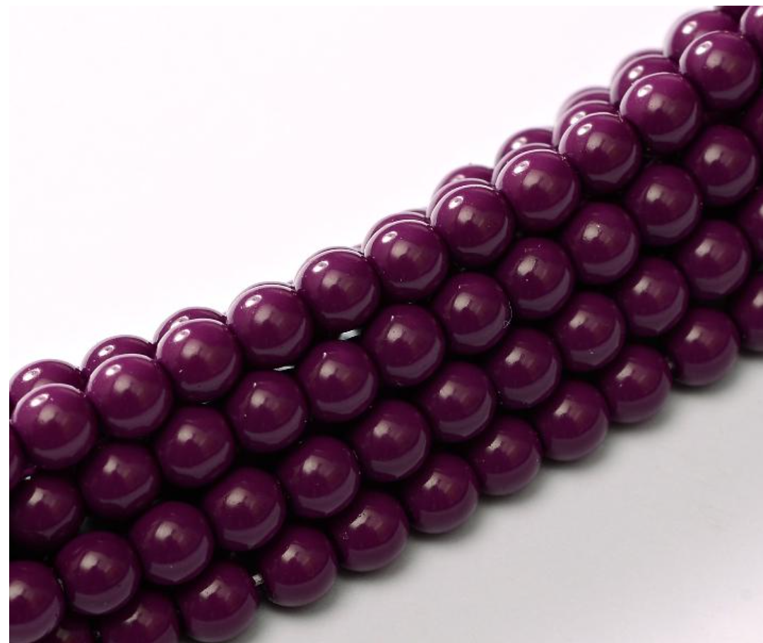 6mm Eggplant Fiesta Pearls (50pk) #48279