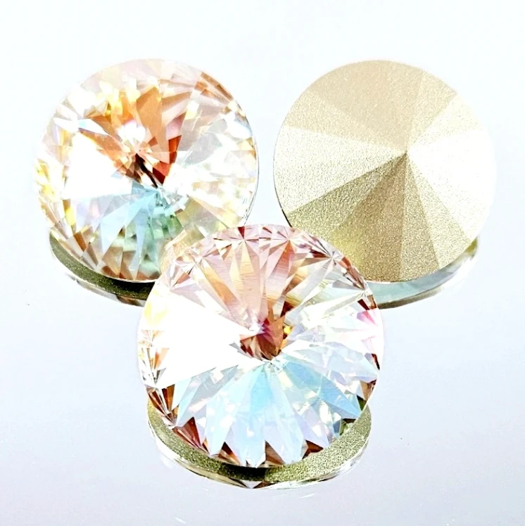 18mm Crystal Cognac Rivoli (1 Piece)