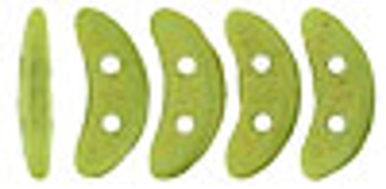 3x10mm Pacific Avocado 2-Hole Crescent Beads (8 Grams)