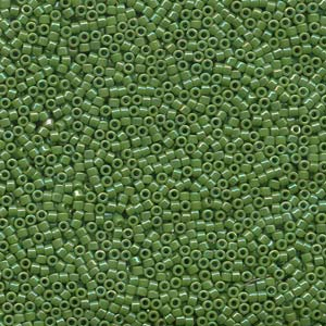 11/0 Opaque Green AB Delica Beads db163 (7.2 Grams)