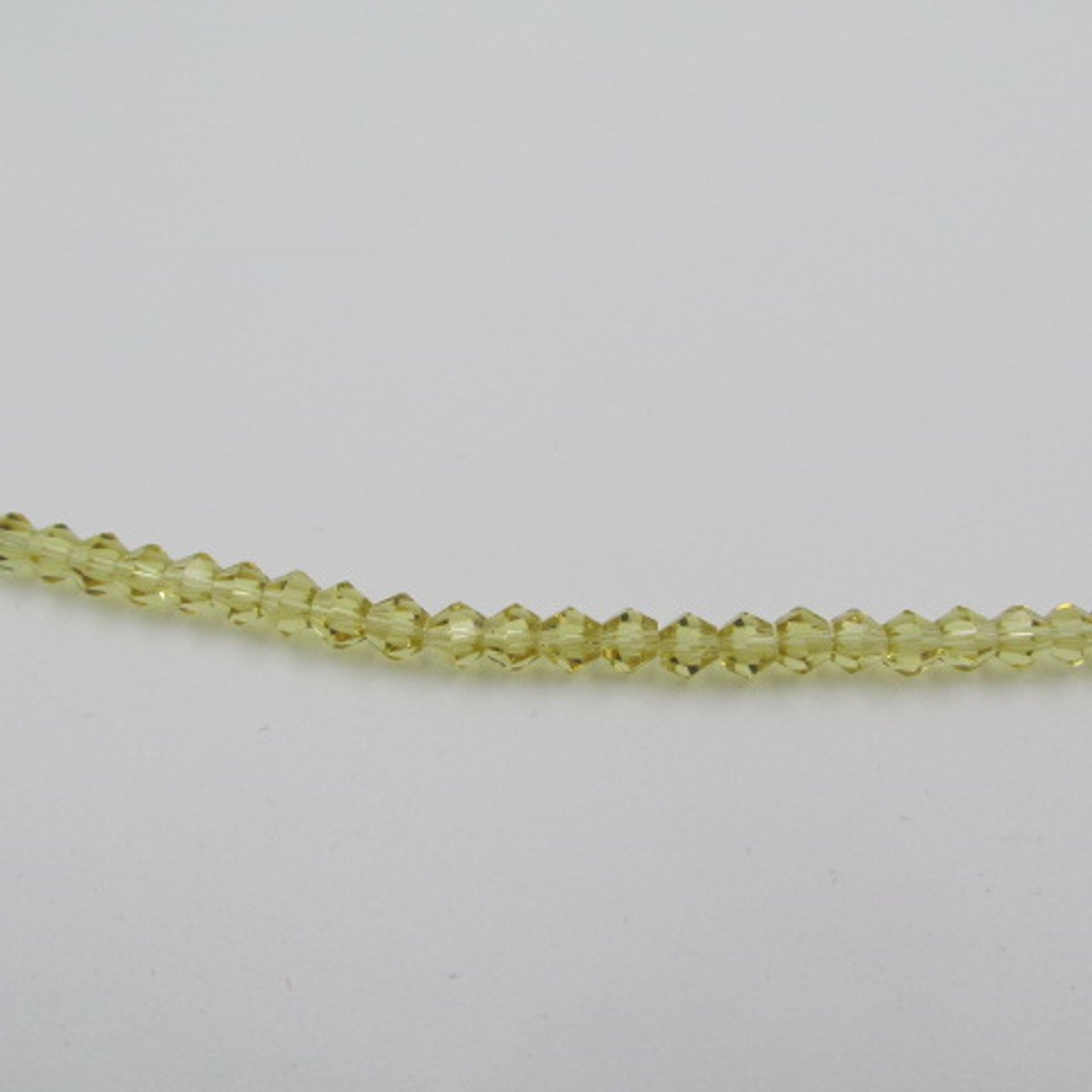 4mm Lime Thunder Polish Crystal Bicones