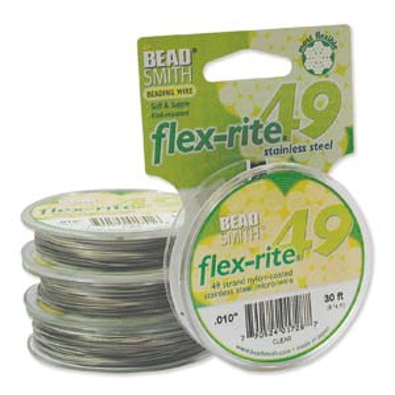 flex-rite 49 strand beading wire clear 100ft