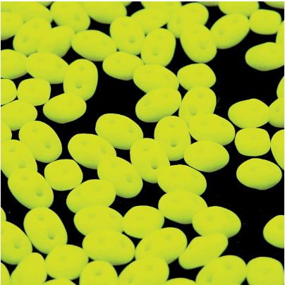 2.5x5mm Neon Yellow Super Duo Beads DU0525121